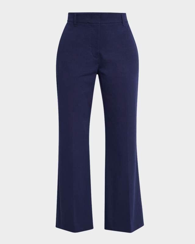 Bosso Cropped Flare-Leg Chino Pants